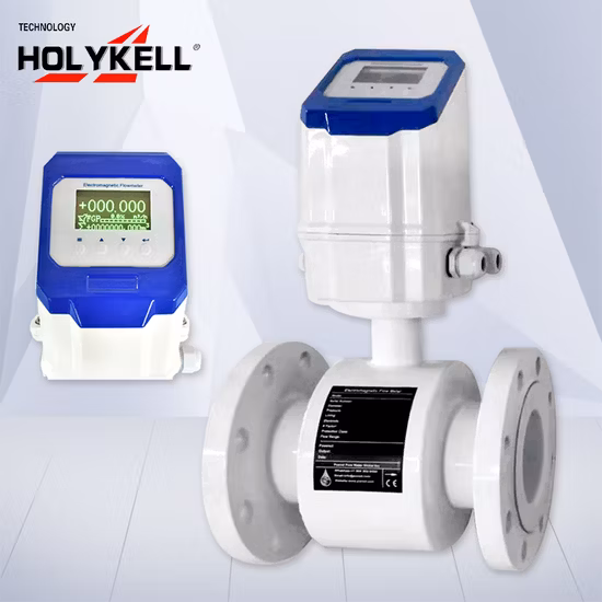 Holykell Débitmètre numérique d'eau de qualité alimentaire à affichage OLED Débitmètre électronique Industriel Intelligent Débitmètre électromagnétique magnétique pour eaux usées